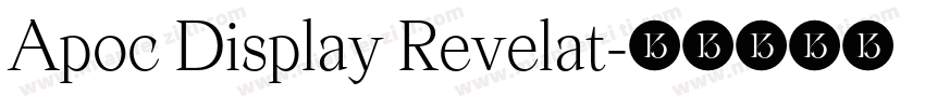 Apoc Display Revelat字体转换